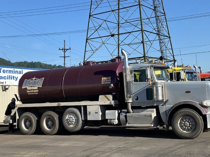 Water Truck filling up at The Port of West Virginia